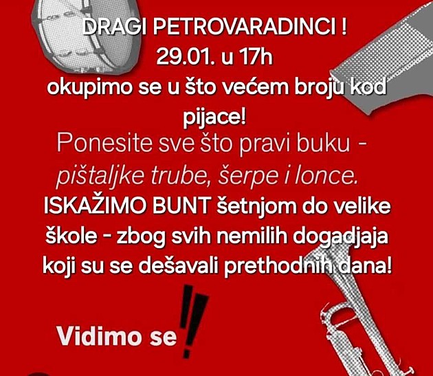 Protestni skup danas u Petrovaradinu