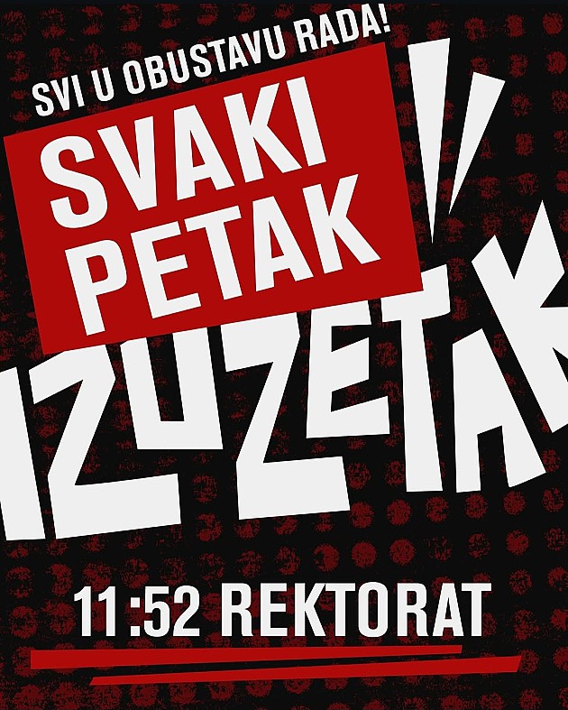 „Svaki petak izuzetak“: Novosadski studenti u novoj protestnoj šetnji