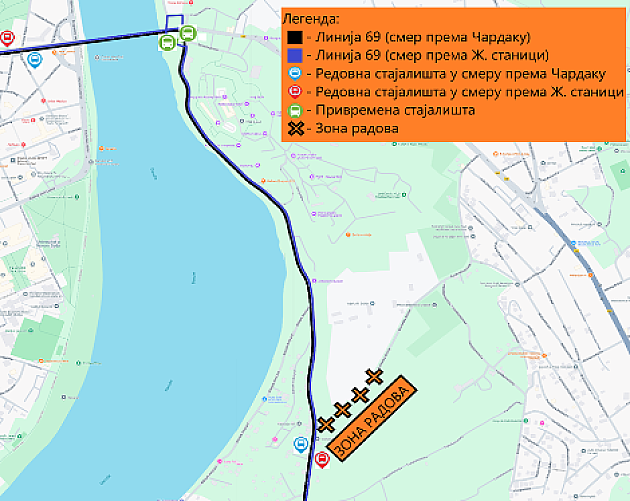 Autobusi GSP-a na liniji 69 menjaju trasu kretanja