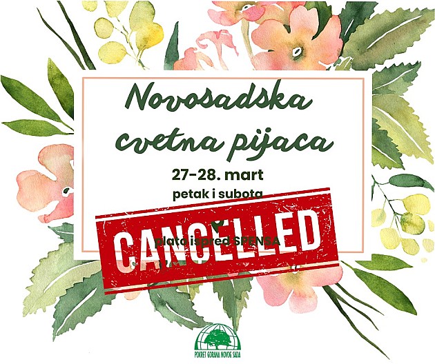 Zbog kiše otkazana Novosadska cvetna pijaca