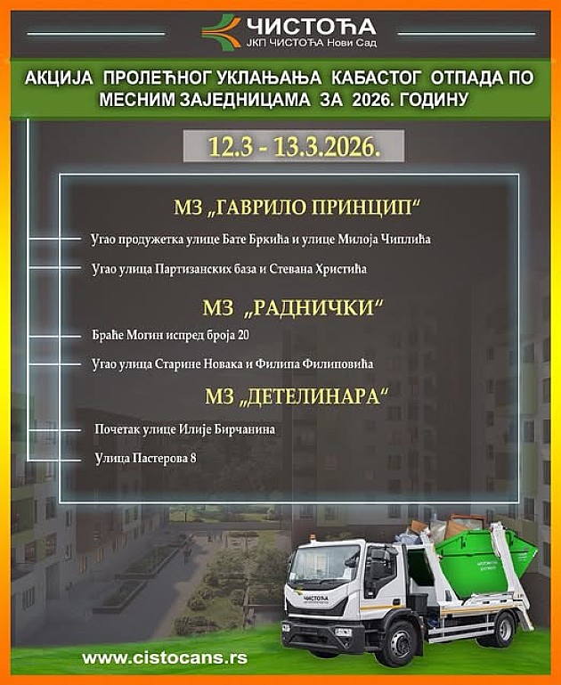 Prolećno uklanjanje kabastog otpada