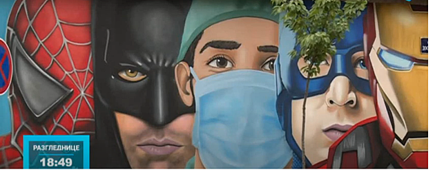 Prekrečen mural posvećen medicinarima kao superherojima 
