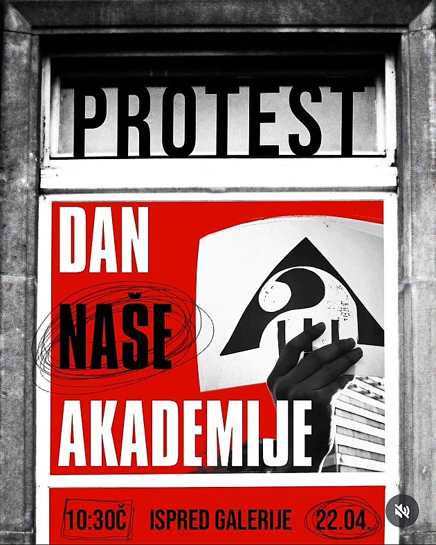 U sredu protest ispred Galerije Akademije umetnosti