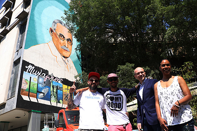 Mihajlo Pupin dobio mural na bulevaru koji nosi njegovo ime