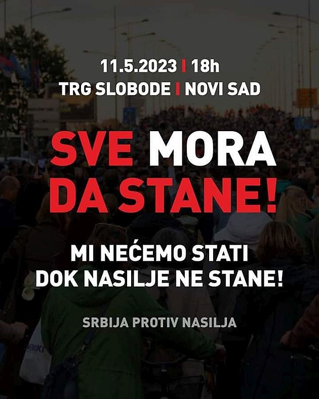 Novi protest „Sve mora da stane!“ danas na Trgu slobode