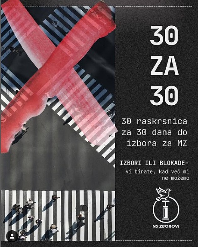 Danas blokada 30 raskrsnica u Novom Sadu: Buka od 15 minuta zbog izbora za mesne zajednice