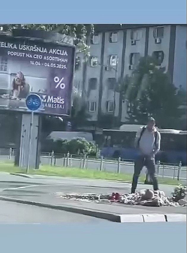 Policija radi na identifikaciji muškarca koji je urinirao na mestu odavanja pomena žrtvama nadstrešnice