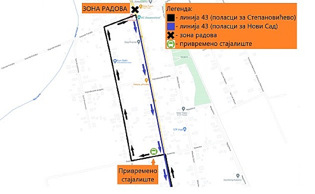 Autobusi GSP-a na liniji 43 od utorka menjaju trasu 