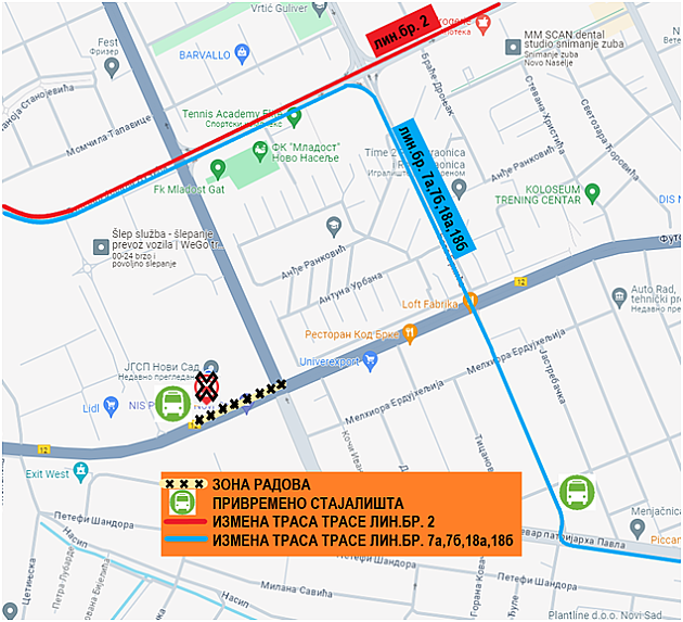 Od ponedeljka izmena saobraćaja zbog radova između Bulevara patrijarha Pavla i Bulevara kneza Miloša