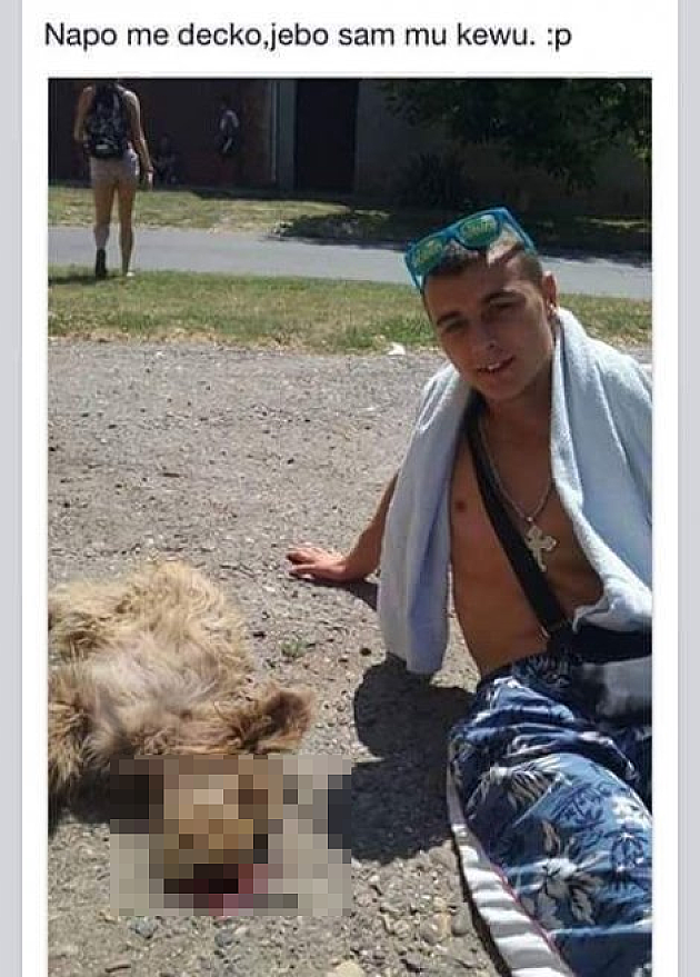 Ispitan mladić koji se slikao kraj mrtvog psa kojeg je navodno ubio