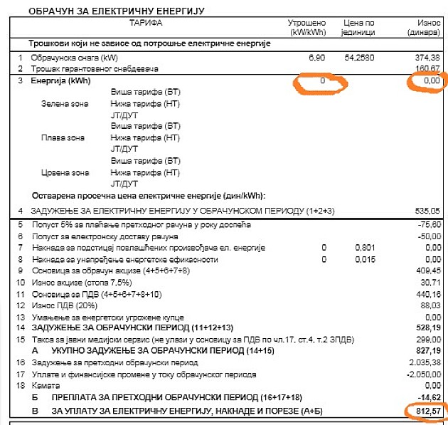 Stigli računi za struju, ali bez potrošnje, iz EPS-a kažu da građani neće biti oštećeni