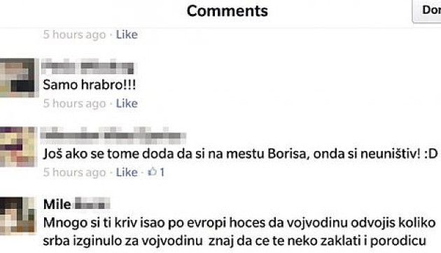 Muškarac iz Jagodine preko Fejsbuka pretio Pajtiću i njegovoj porodici