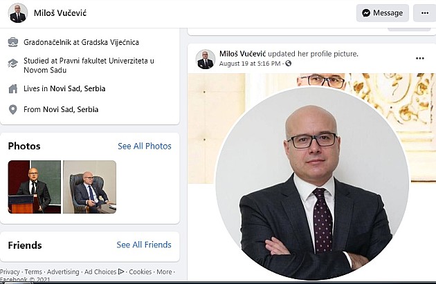 Lažni nalog Miloša Vučevića na Fejsbuku traži podatke i uplatu novca