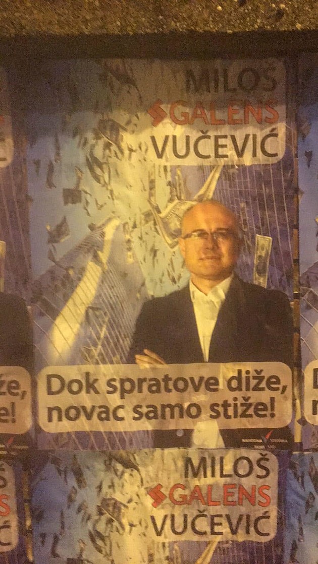 Bora Novaković lepio plakate protiv Galensa i gradonačelnika, reagovala policija