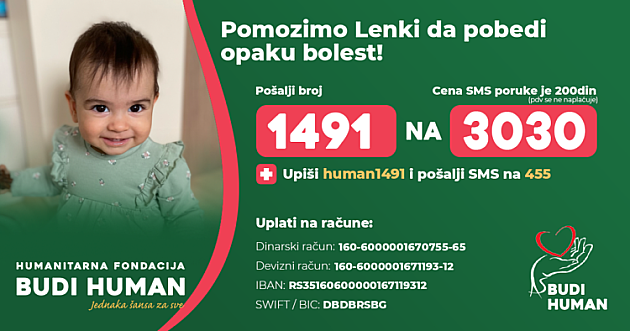 Humanitarna manifestacija „Tu sam za druga, igram za Lenku“ sutra u dvorištu OŠ „Đorđe Natošević“
