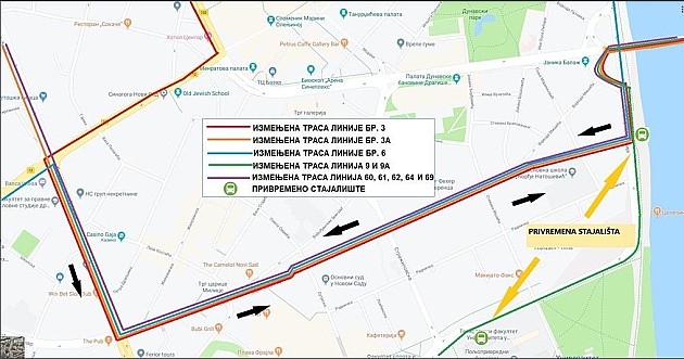 Deo Bulevara Mihajla Pupina od utorka zatvoren zbog „Korzoa“, autobusi menjaju trase