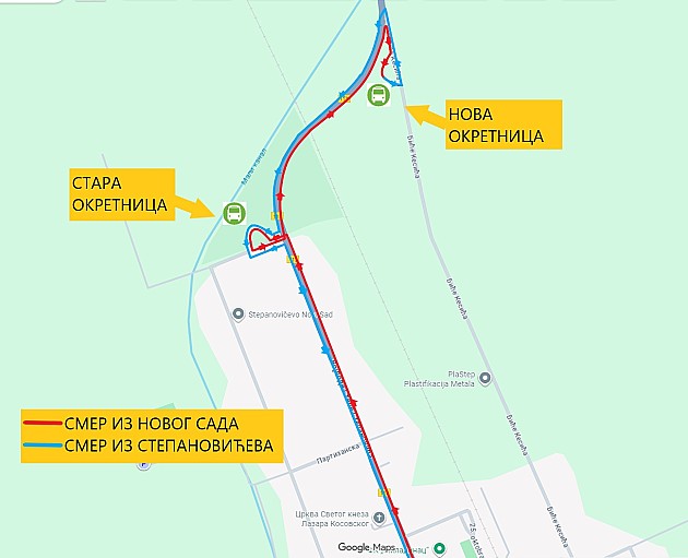 Produženje trase autobuske linije 43 u Stepanovićevu