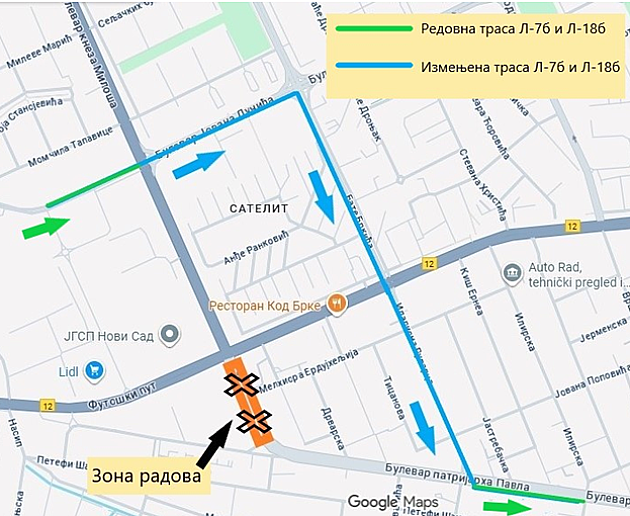 Linije 7B i 18B menjaju trase na Bulevaru patrijarha Pavla