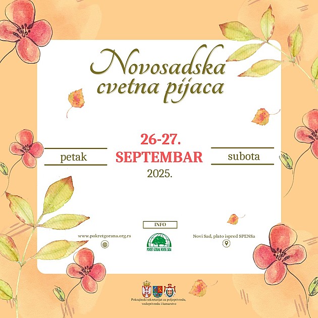 Druga jesenja Novosadska cvetna pijaca u petak i subotu 