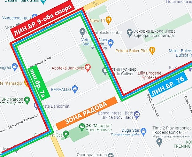 Završeni radovi na Bulevaru Mihajla Pupina, ali sutra počinju u delu Novog naselja, busevi 7A, 7B, 9 i 9A menjaju trasu 