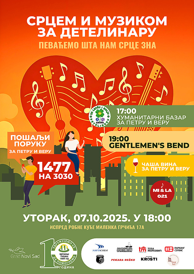 U utorak deseta manifestacija „Srcem i muzikom za Detelinaru“