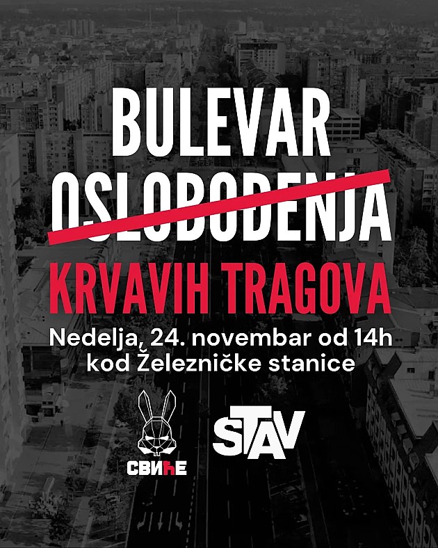 Novi protest sutra kod Železničke stanice