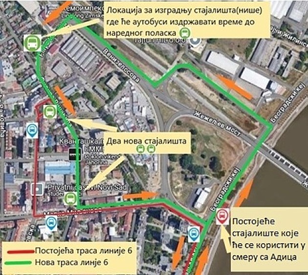 Linija GSP-a broj 6 od subote trajno menja trasu 