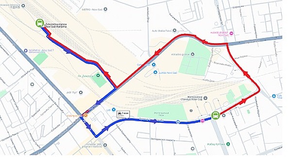 Izmena vanrednih linija GSP-a do i od železničke stanice u Petrovaradinu i do i od Ranžirne stanice
