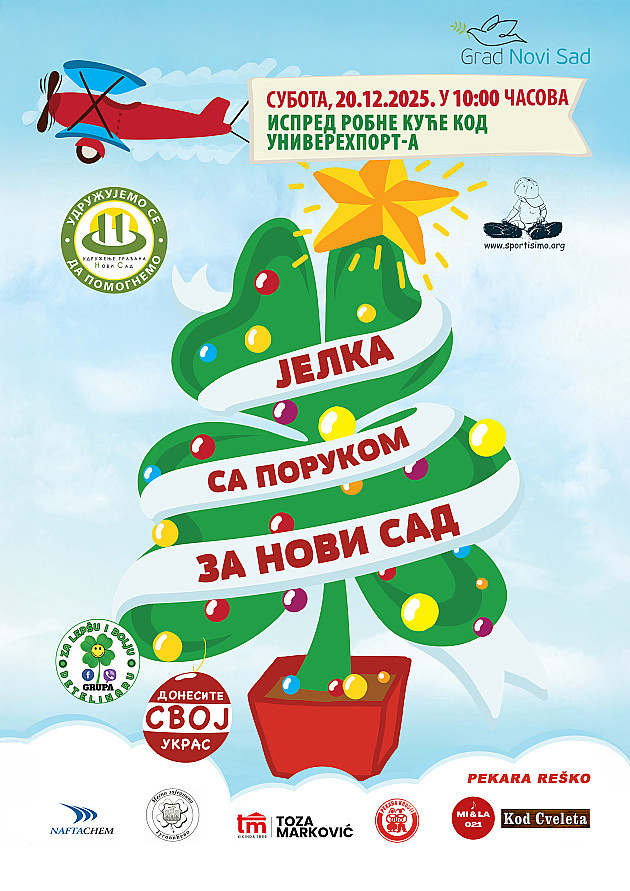 Manifestacija „Jelka sa porukama za Novi Sad“ u subotu na Detelinari