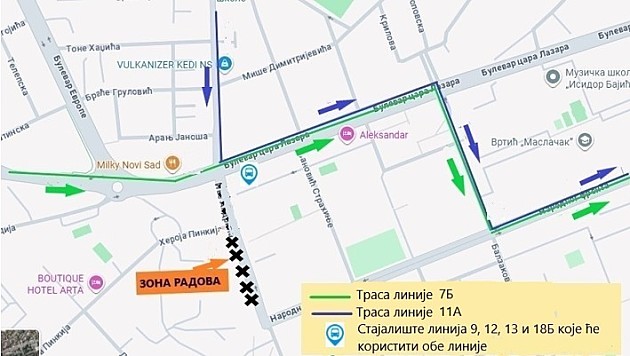 Dve linije GSP-a menjaju trasu u ponedeljak i utorak