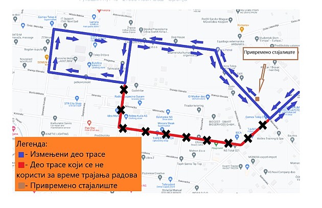 Dvanaestica u četvrtak i petak saobraća izmenjenom trasom